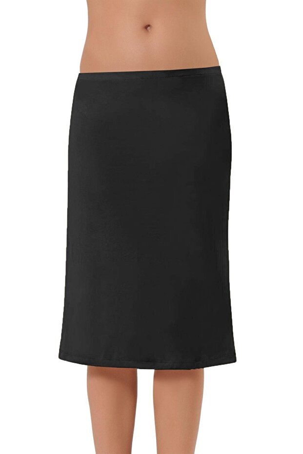 2901 Long Black Knee Length Petticoat Skirt
