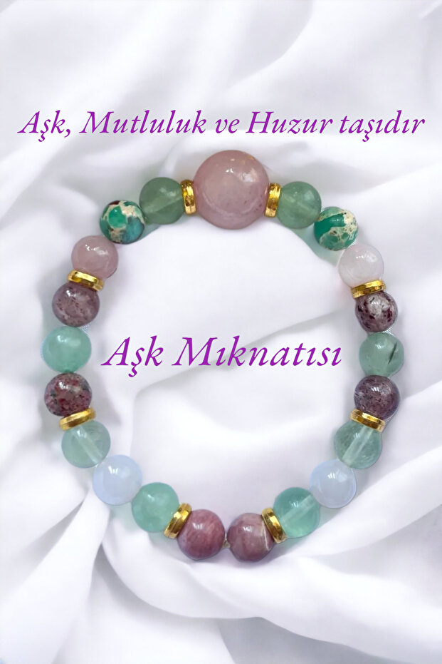 Love Magnet Real Natural Stone Bracelet 8 mm