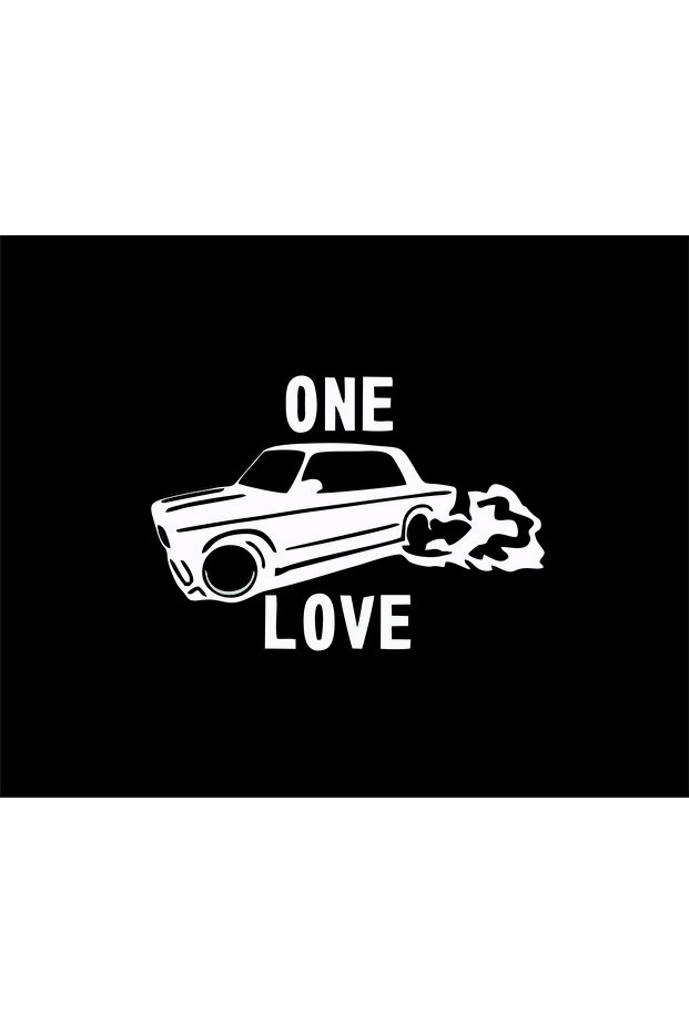 ملصق سيارة ONE LOVE - 20x14 سم