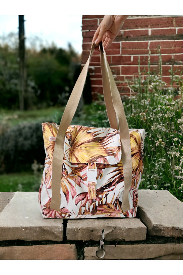 Women's Covered Camel Patterned Multi-Purpose Shoulder Bag