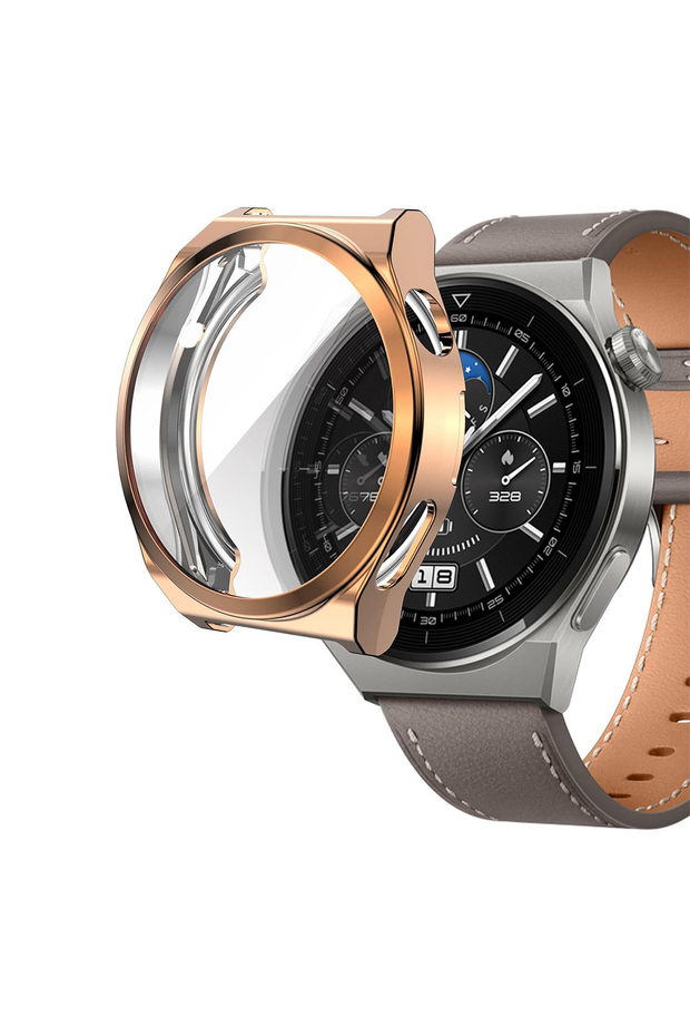 Huawei Watch GT3 Pro 46mm Compatible Case and Screen Protector 360 Full Protection Silicone Case