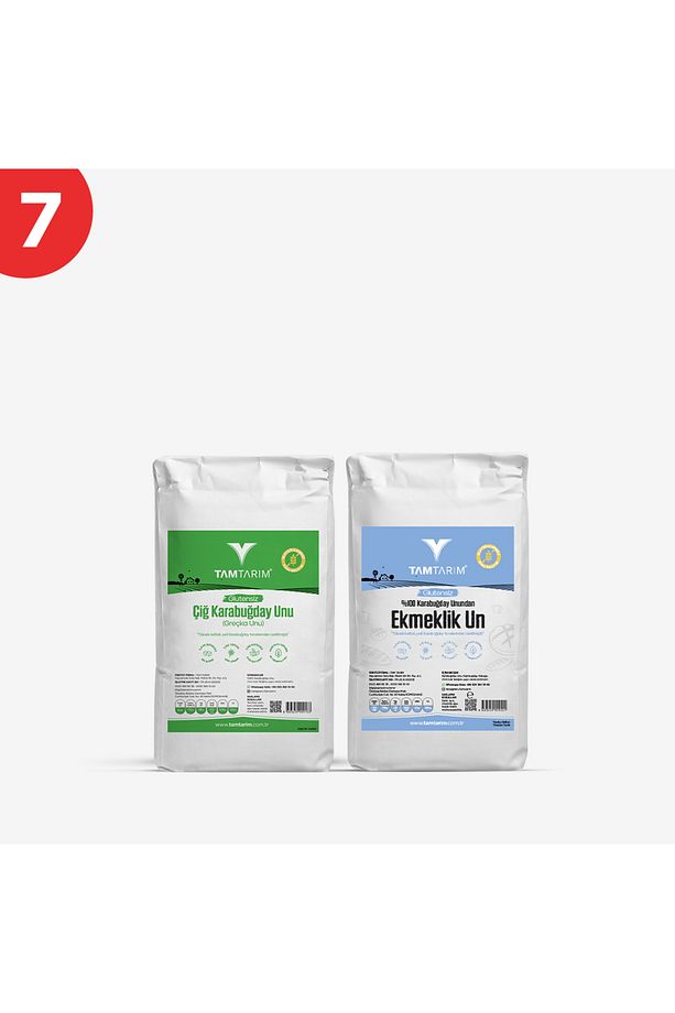 Glutensiz Çiğ Karabuğday Unu 5 Kg – %100 Tam Çiğ Karabuğday Unundan Ekmeklik Un 5 Kg - 1