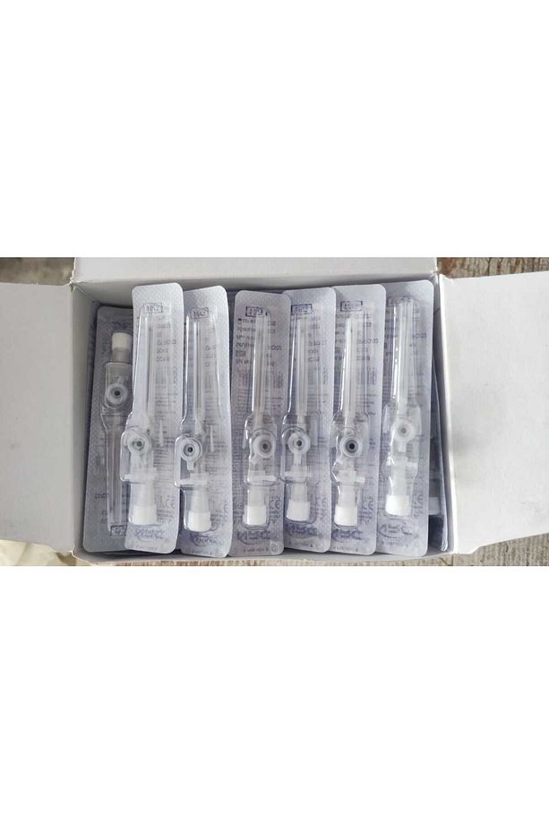 Piercing Delim Iğnesi Branül Intraket GRİ 16g - 100 Adet - 3