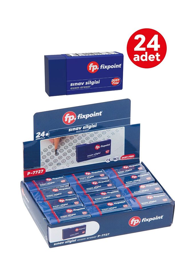 Mavi Sınav Silgisi 24 adet FixPoint P-7727 - 1