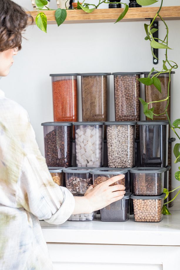 24'lü Set Tidy Kare Erzak Saklama Kabı Silikon Kapak - 1