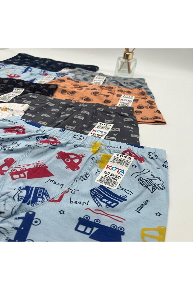 CHILDREN'S ELASTANE PATTERNED BOXER 6 PIECES - 2