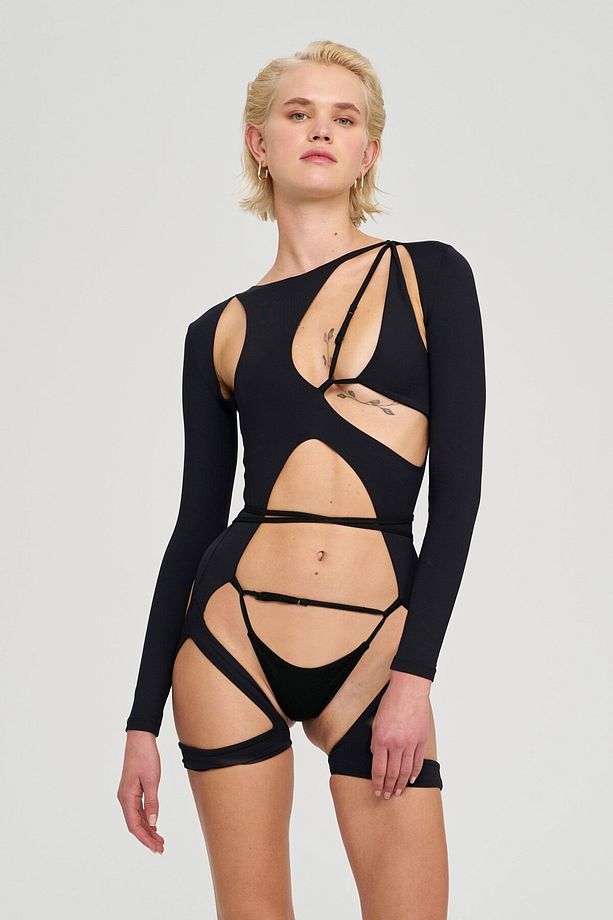 Infinity Bodysuit - Siyah - 4