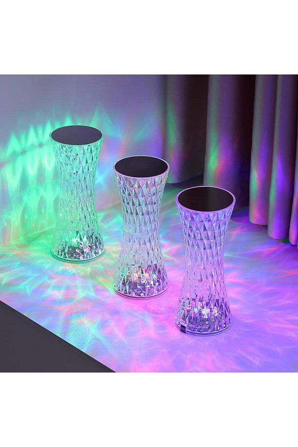 Lw-5 Şarjlı Kristal Elmas Masa Lambası Dokunmatik Romantik Akrilik Led Gece Lambası - 4