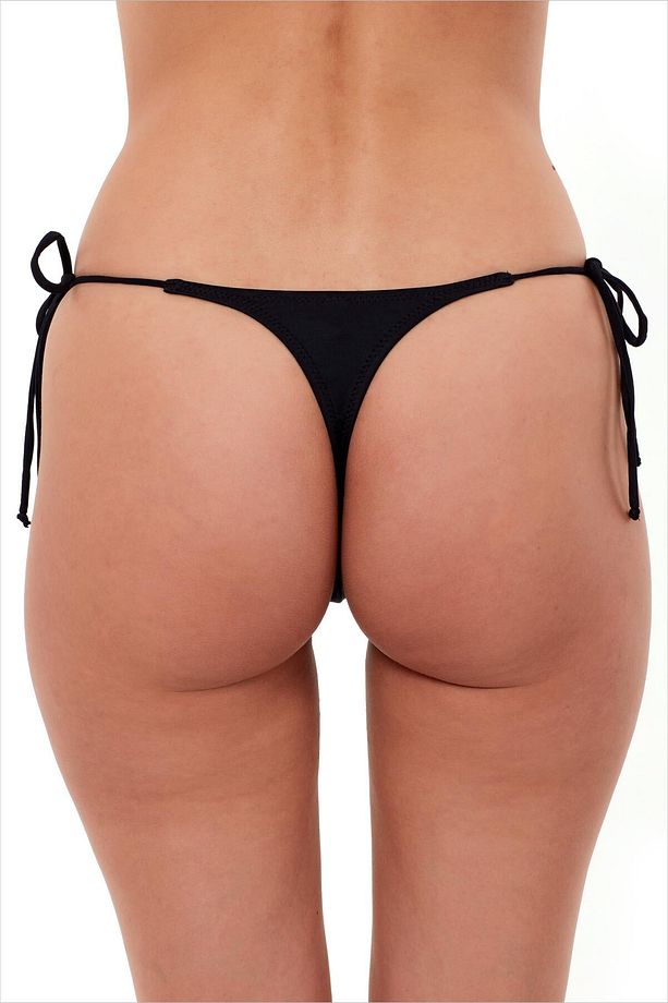 63005 Siyah String Bikini Altı - 2