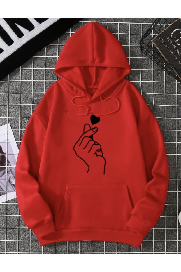 SEBESTA FASHİON NEW SEASON Unisex 2 THREAD RADIAN KALINN PRINTED HOODED Sweatshirt