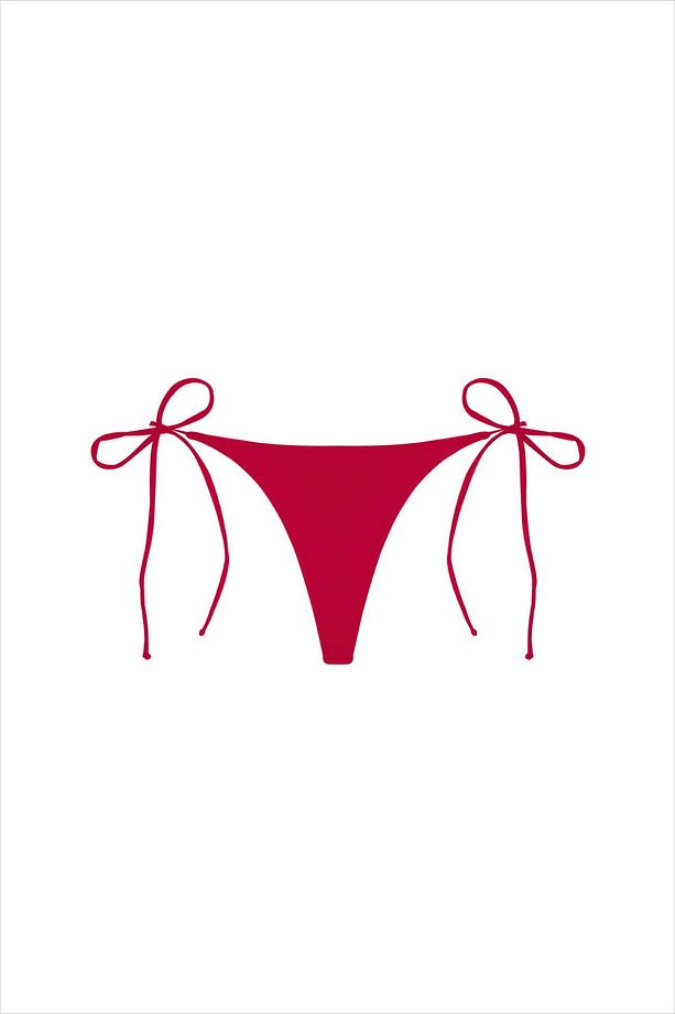 63005 Kırmızı String Bikini Altı - 3