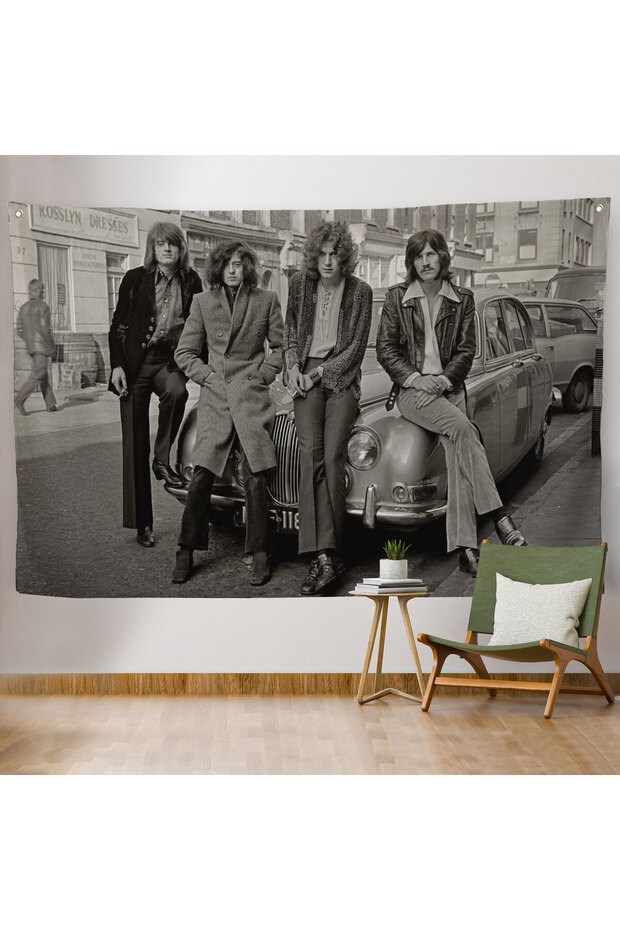 Led Zeppelin Efsanesinin Arabası John Bonham Kanvas Duvar Örtüsü-Halısı-5407 - 6