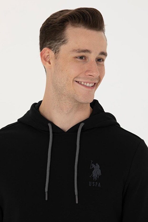 Erkek Kapüşonlu Basic Sweatshirtt - 7