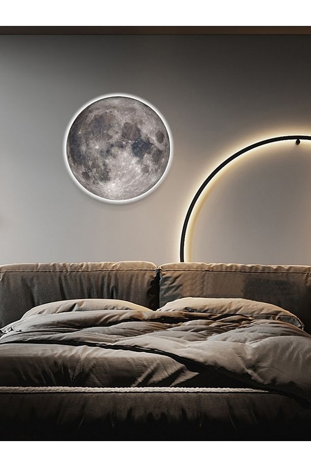 Yatak Başı Aplik-moon Led Aplik, 30cm-led 25watt,duvar Aplikleri, Yatak Odası Aplik, Aplik Modelleri - 1