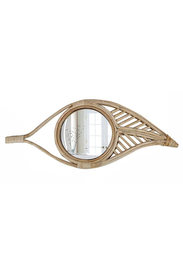 DEKORATİF RATTAN AYNA YAPRAK MODEL - 1