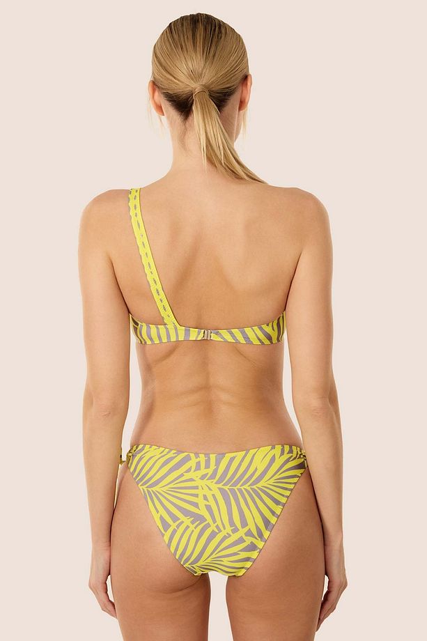 3530 Sarı Tek Omuz Bikini Takımı - 2