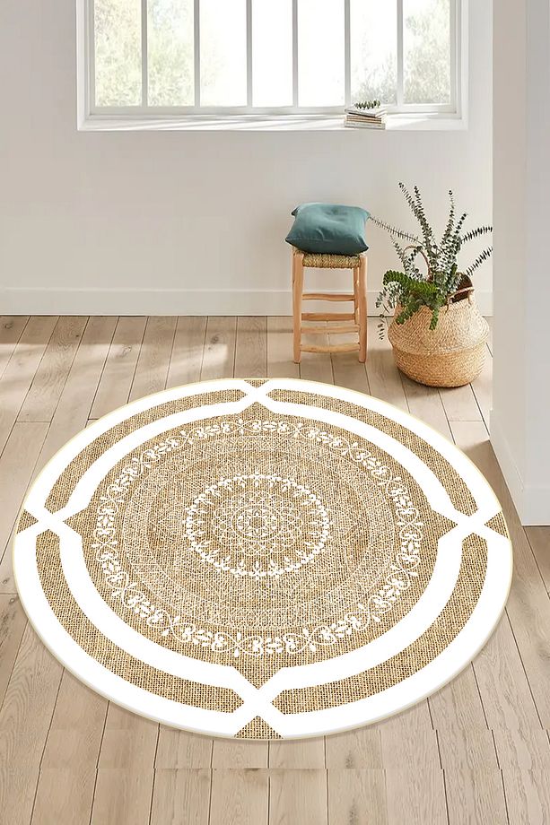 Dijital Kaymaz Yıkanabilir Motif Siyah Salon Halısı Mutfak Halısı Koridor Halısı Halı Yolluk D4081y - 1