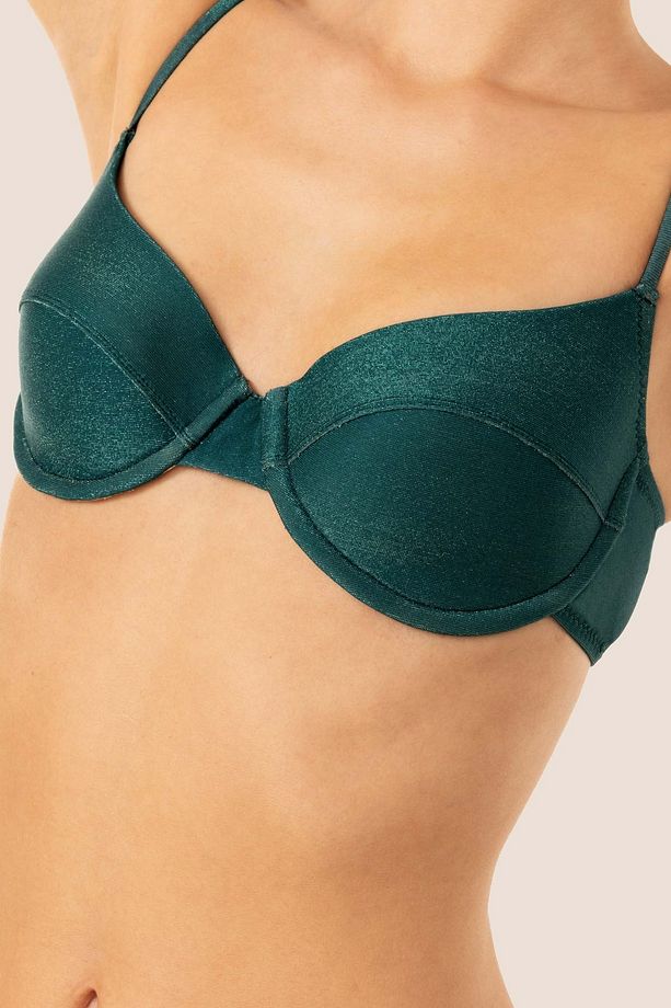 3409 Petrol Simli Kaplı Bikini Takımı - 3