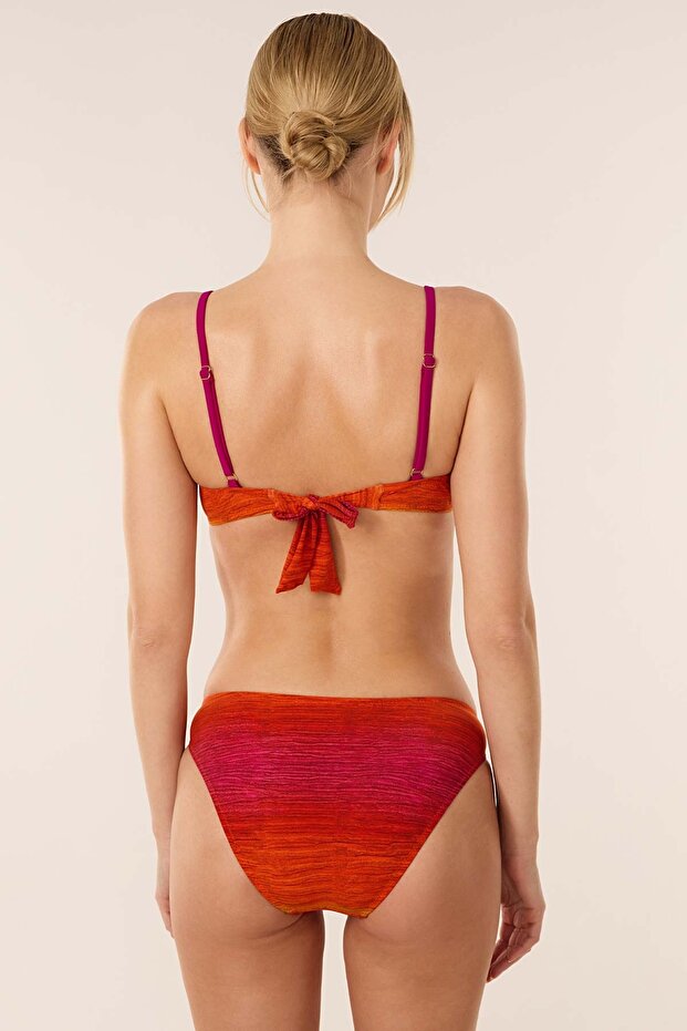 3501 طقم بيكيني برتقالي - 2