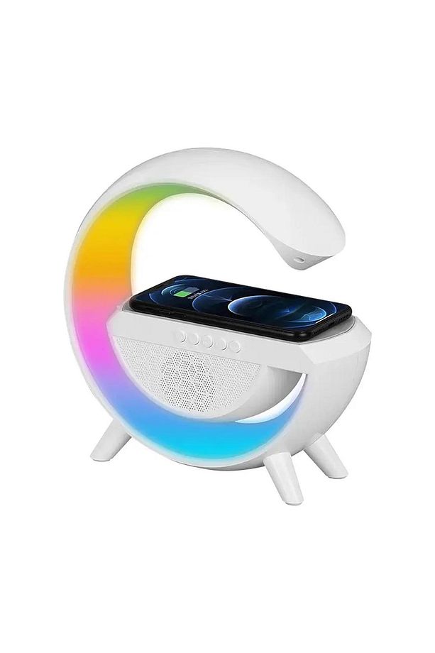 Bluetooth Hopörlörlü Kablosuz Şarj Cihazlı RGB Şarj Edilebilir Gece Lambası - AL4097 - 1