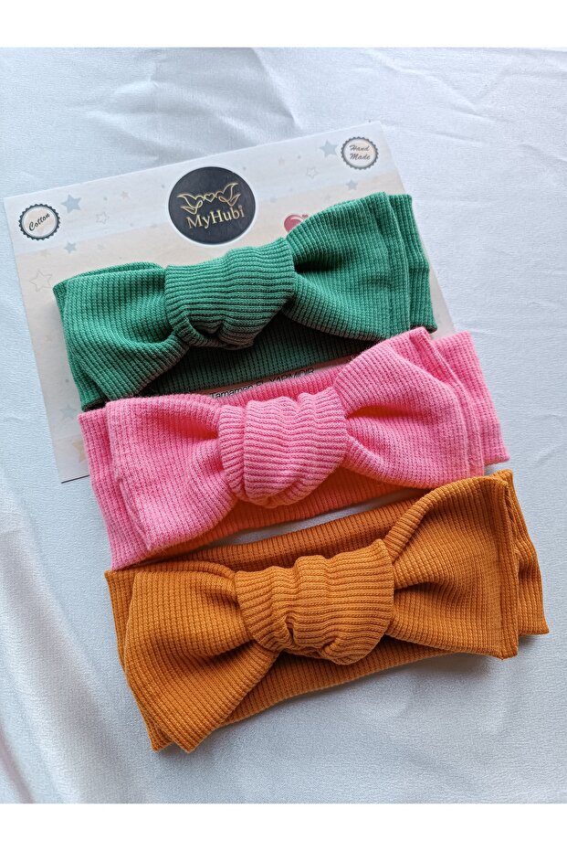 3-Piece Combination Handmade Baby Girl Bow Bandana