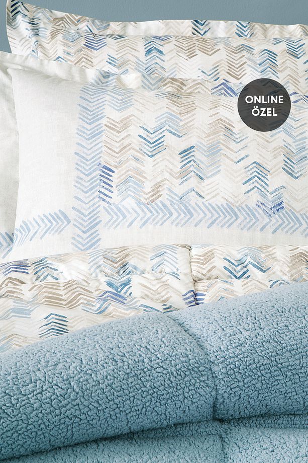 Leora Tek Kişilik Triola Set - Indigo - 2