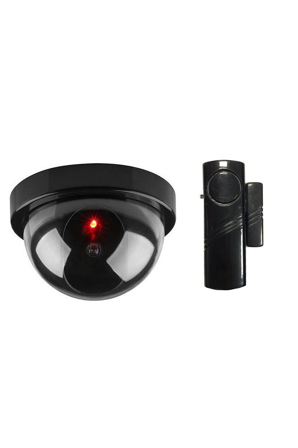 Güvenlikli Hırsız Alarm Set Lorex siyah kapı pencere ,Caydırıcı Dome Kamera LR-SK04-4444S - 1