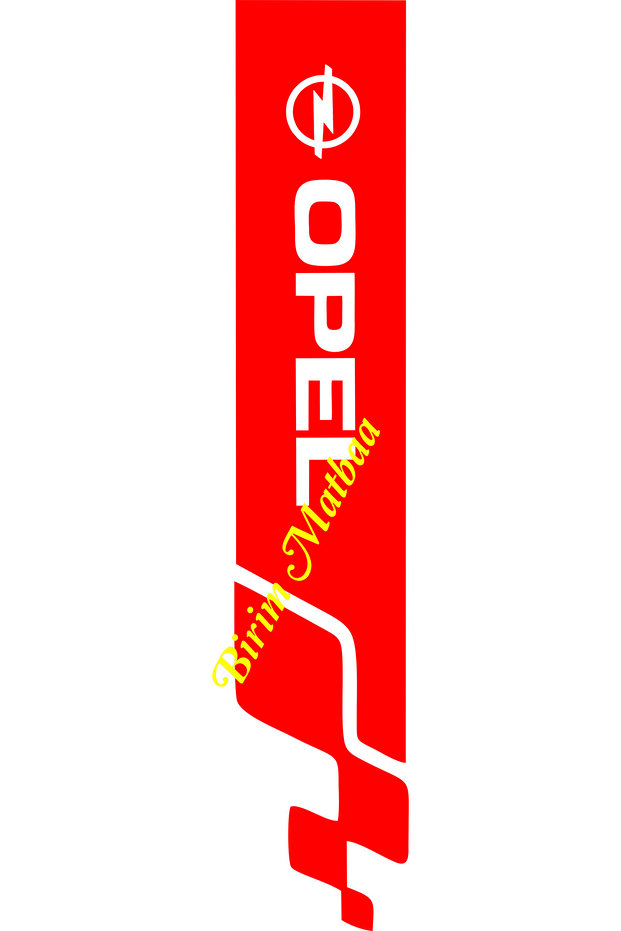شريط غطاء محرك السيارة OPEL 2 - ملصق تلقائي (80x15 سم)