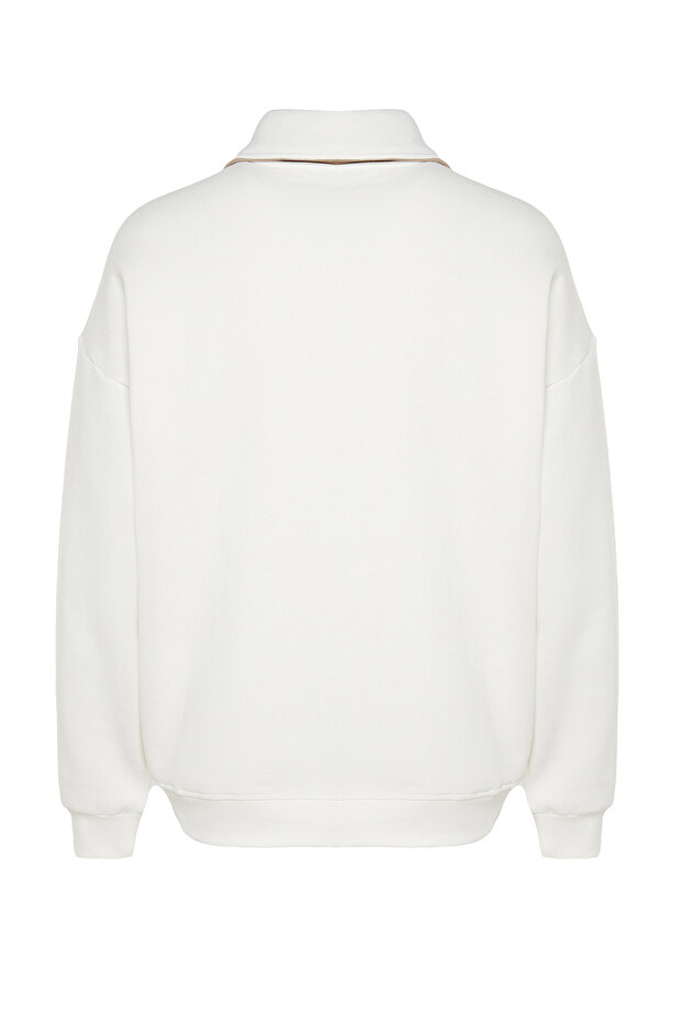 Színes blokkoló nyérc oversize polár pulóver - TMNAW24sw00130 - 8