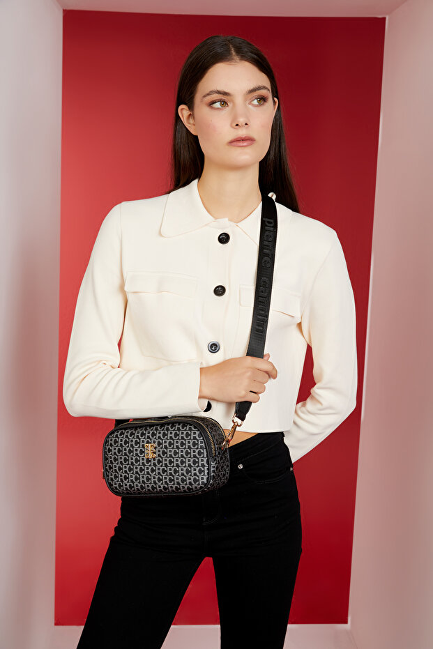 Small Alphabet Black Women's Shoulder Bag 05PO23Y1731