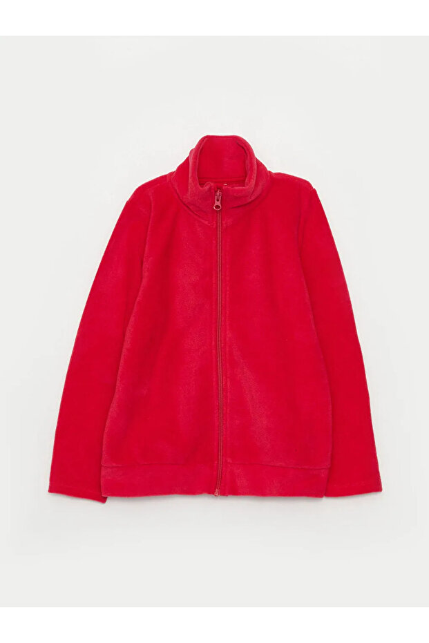 LCW Kids Dik Yaka Basic Uzun Kollu Polar Kız Çocuk Pijama Üst - 1