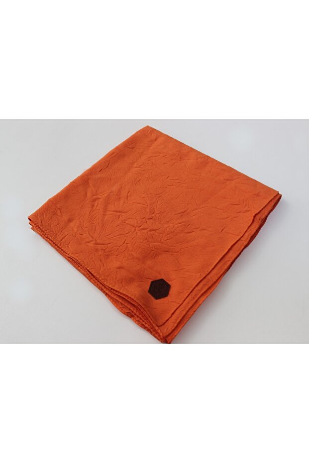 Orange Bamboo Crochet Scarf
