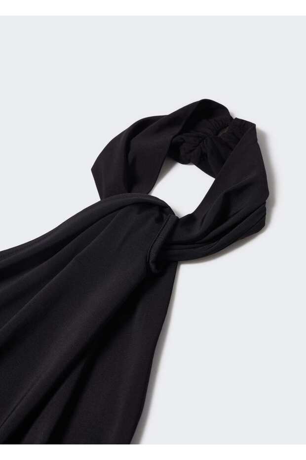 Sırt Dekolteli Halter Yaka Elbise - 7