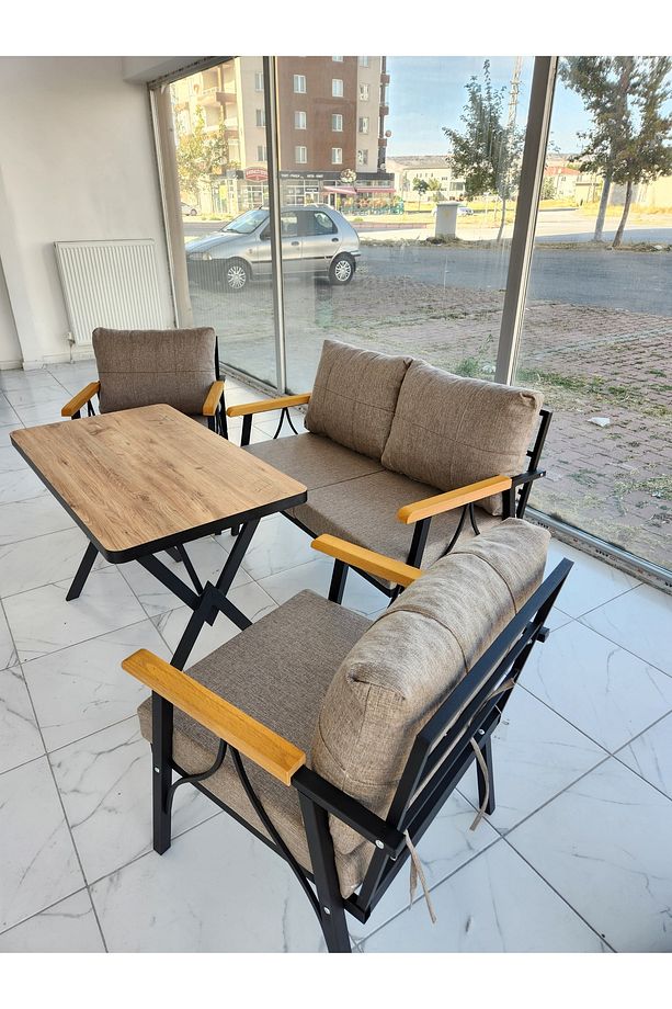 2-1-1 Masalı Bahçe balkon cafe, çayseti Koltuk Takımı ofis Kolltuk oturma Grub koltuk Takımı - 6