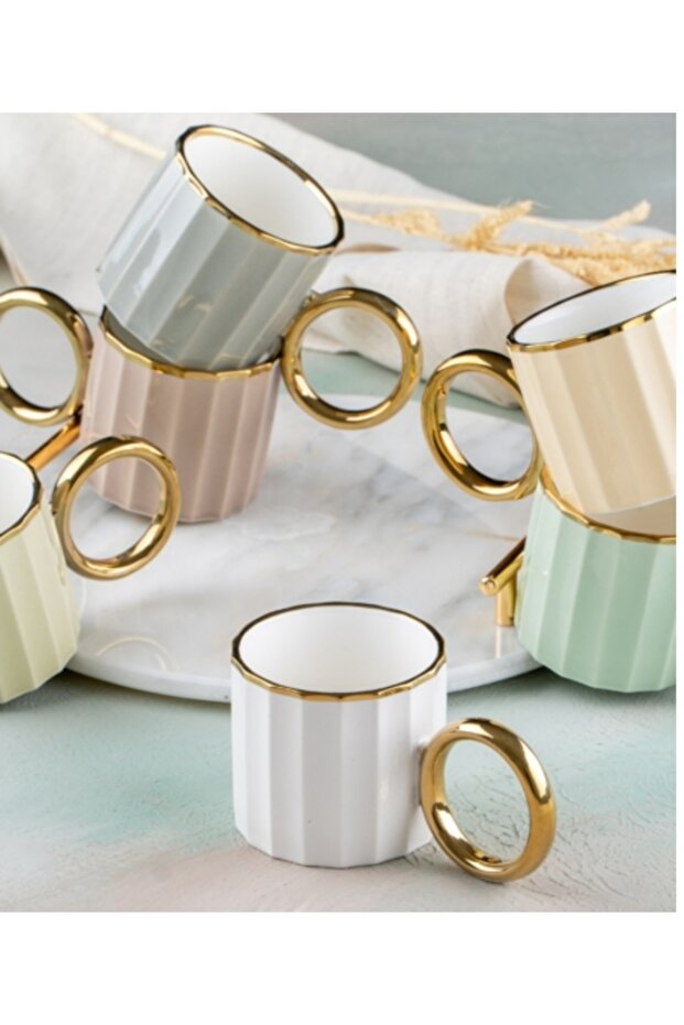 Rosemary 6-Piece Porcelain Luxury Mug Set