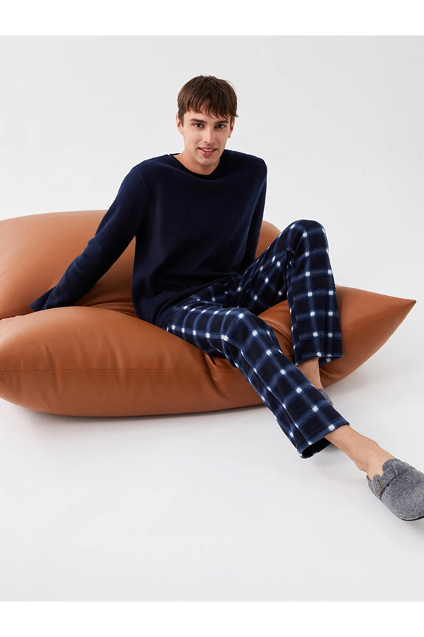 LCW DREAM Standart Kalıp Polar Erkek Pijama Takımı - 1