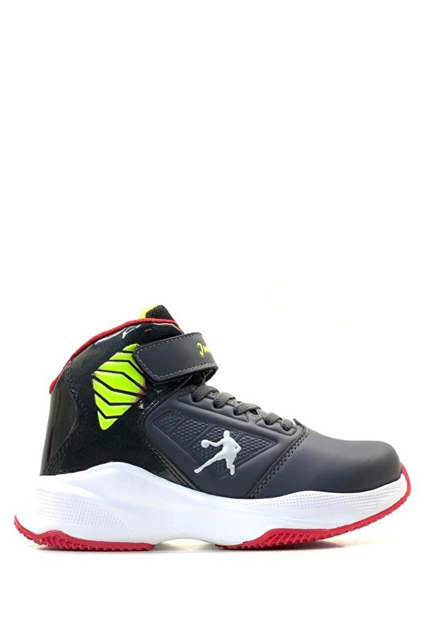 29196 Orthopedic Boy's Smoked/Black Basketball Shoes