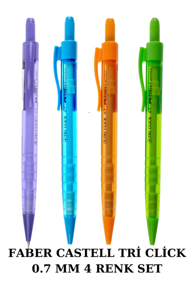 TRİ CLİCK UÇLU KALEM 0.7 MM – 4 RENK SET - 1
