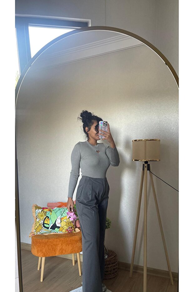 Çift Pileli Bol Pantolon - 2