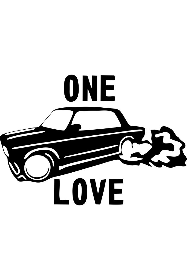 ONE LOVE AUTO Sticker - 20x14 cm