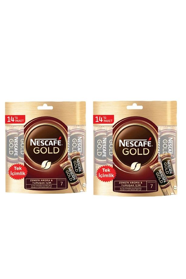 Gold Tek Icimlik 2 Gr Kahve 14 Lu Ekonomik Paket * 2 Adet - 1