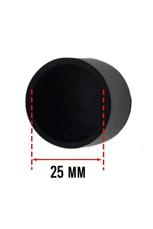 25 Mm Pvc Sandalye Profil Ayak Pabucu Sessiz Yumuşak - Siyah (12 Adet) - 2