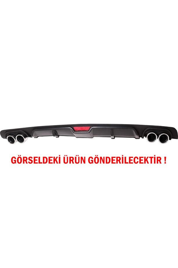 Fiat Linea Difüzör Arka Tampon Eki 4 Egzoz Çıkışlı Siyah - 2