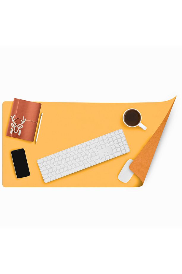Sarı Masa Matı, Büyük Mousepad, Oyuncu Laptop Bilgisayar Deri Geniş Masa Matı | Lindos - 5