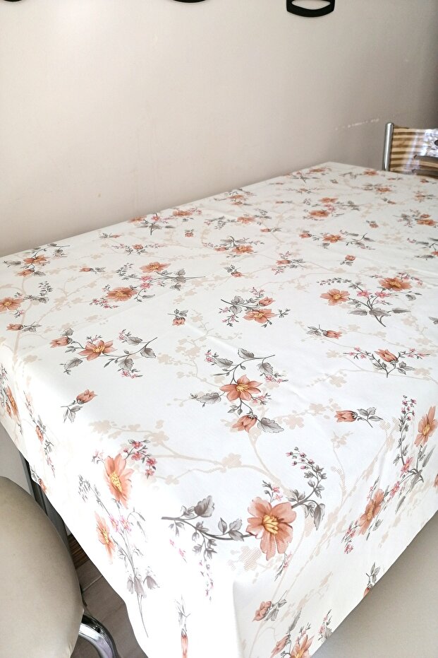 مفرش طاولة من القماش الزيتي المبطن - مستطيل دائري مربع - Kmnç - 2