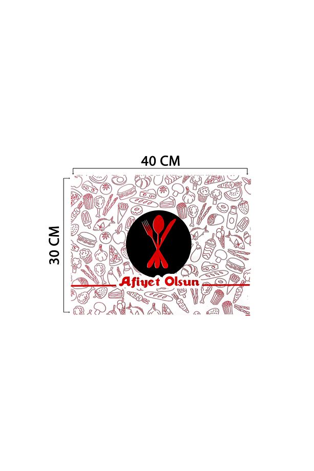 Kağıt Amerikan Servis Afiyet Olsun 40 X 30 cm Kağıdı ( 20 ADET ) - 2