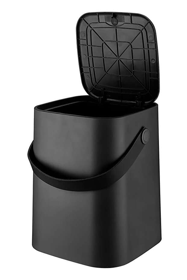 8 Lt Kitchen and Bathroom Trash Can with Push Opening Mechanism - Countertop Garbage Can - 3