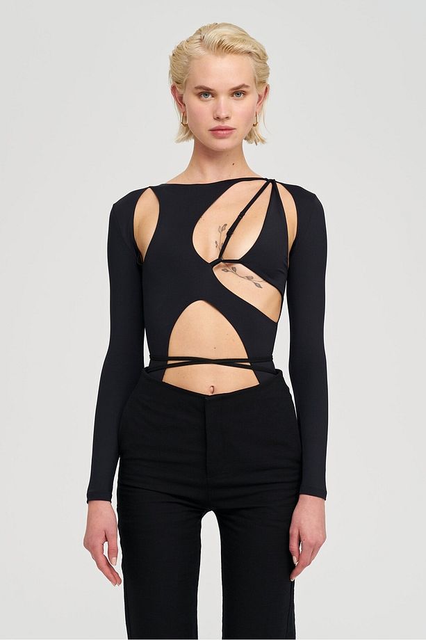Infinity Bodysuit - Siyah - 3