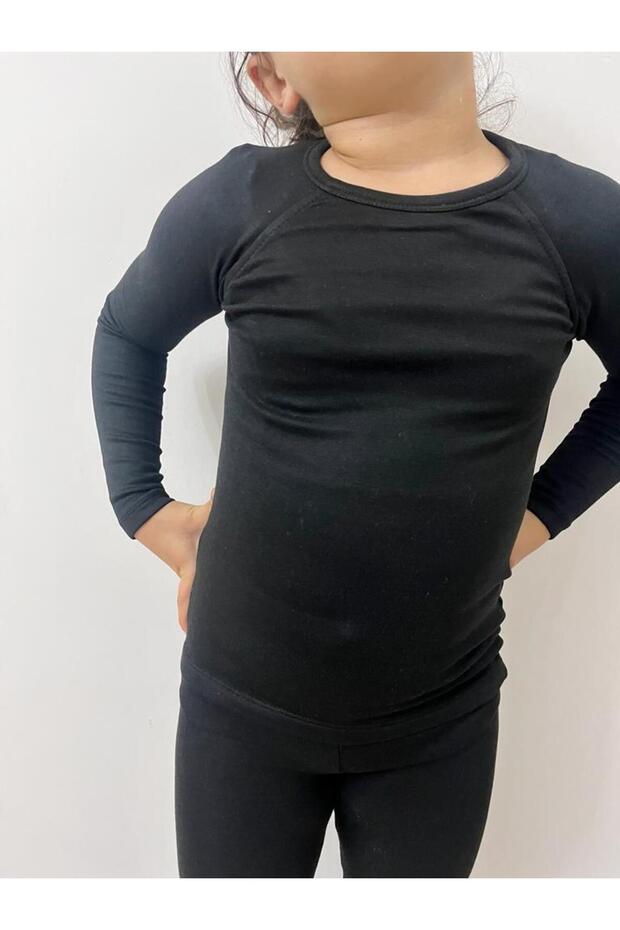 Thermal Unisex Children's Underwear / Long Sleeve Thermal Underwear / Children's Thermal Single Top with Raster inside