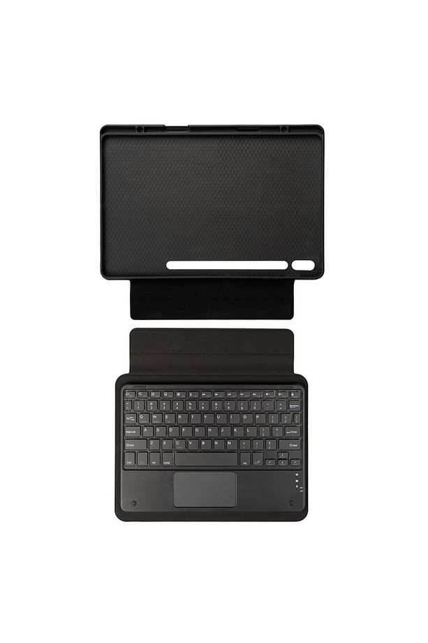 Galaxy Tab S7 FE LTE (T737-T736-T733-T730) Border Keyboard Bluetooh Bağlantılı Standlı Klavyeli Tabl - 5